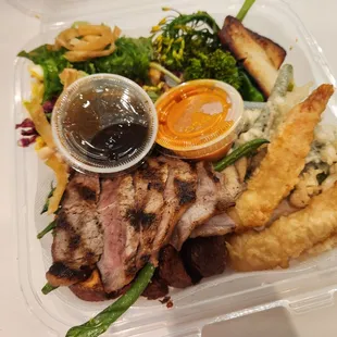 a meal in a plastic container