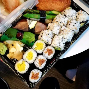 Vegetarian sushi assortment