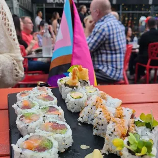 sashimi, sushi, sushi and sashimi, food
