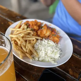 Fried shrimp platter