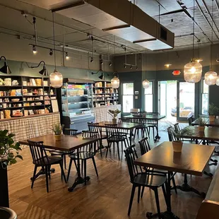 the interior of a coffee shop