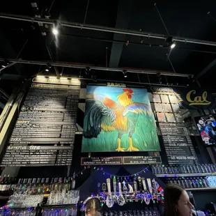 Bar interior menu board 12/23/23