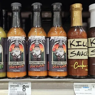 Carolina Reaper and Ghost Pepper hot sauces