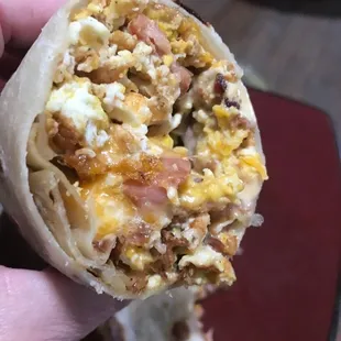 Bacon, Egg and Cheese Breakfast Burrito