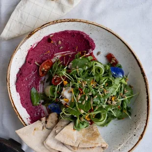 Grilled Pita Salad Bowl