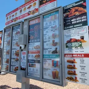Drive thru menu