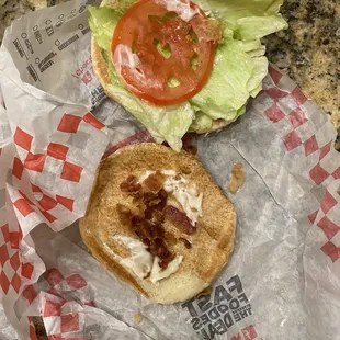 BLT minus the rest of the bacon.