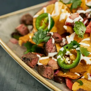 Steak nachos from our menu