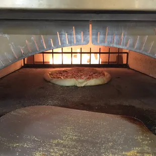 Brick oven pizzas