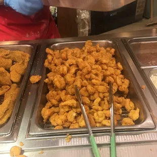 chicken wings and fried chicken, interior