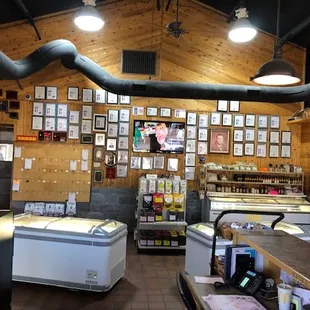 Those are awards and recognition hanging on the wall