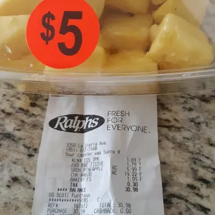 Not 5$ on receipt!