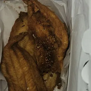 Got my Dover Sole fried with, Cajun and Lemon Pepper seasoning