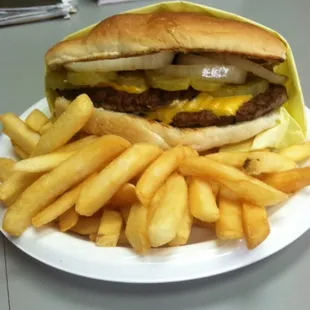 Patty melt and fries