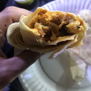 Super small breakfast burito