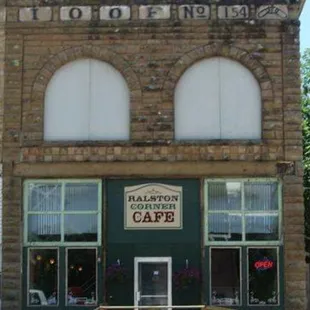 the front of the building