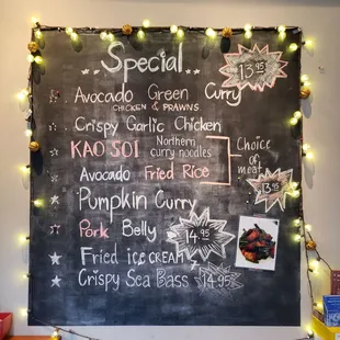 Special Menu as of 02 Nov 2021