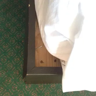 Nails sticking out of the bed
