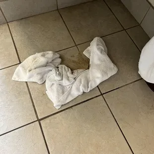 Pile of sand all over the room