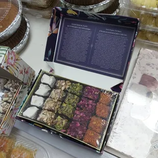 a variety of desserts