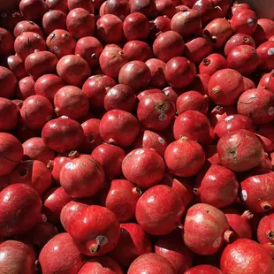 a box of pomegranates