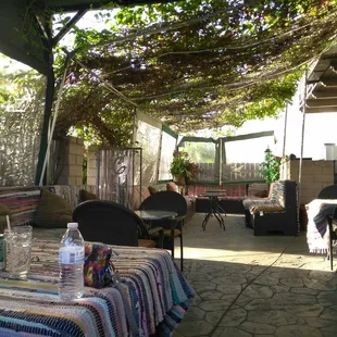 Part of the outdoor seating