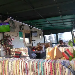 Other half of the outdoor seating