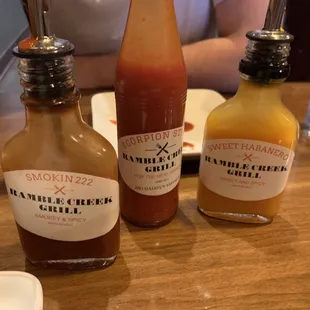 House sauces...all really good