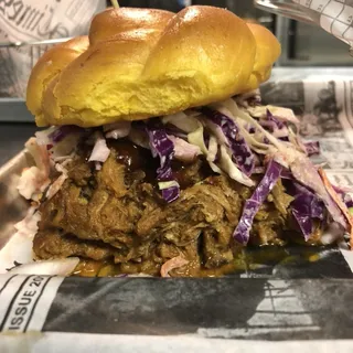 Bourbon Pulled Pork Sandwich