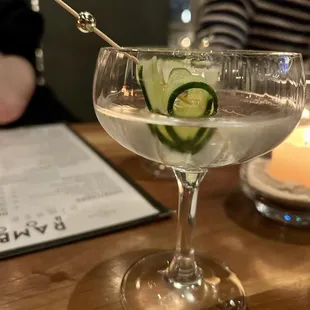 Martini - arrived less than 1/2 full. Asked waiter about its lack of fullness and was met with a major attitude.