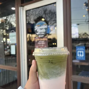Iced Strawberry Matcha Latte