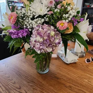 Gorgeous funeral arrangement- one of the larger items