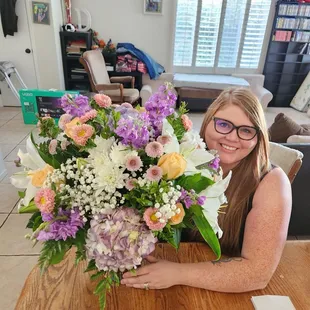 Gorgeous funeral arrangement- one of the larger items