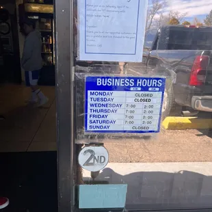 business hours and hours