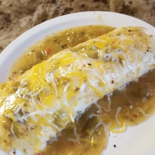 Smothered breakfast burrito