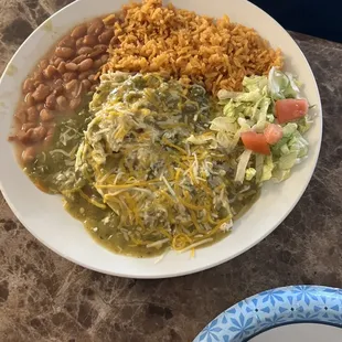 a plate of mexican food