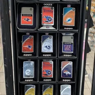 a vending machine full of nfl cards