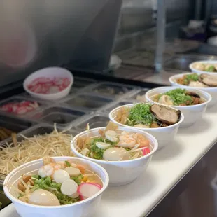 seafood ramen; black gralic ramen
