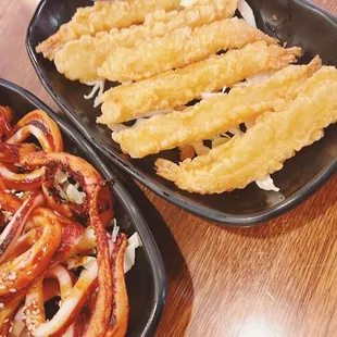 Prawn Tempura Grill Whole Squid