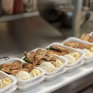 a long line of meals