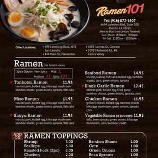 menu, ramen and noodles