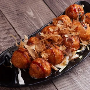Tako Yaki ( fried squid in batter)