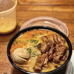 My tonkatsu ramen with bbq chicken