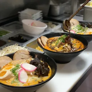 TONKOTSU RAMEN; BLACK GARLIC RAMEN