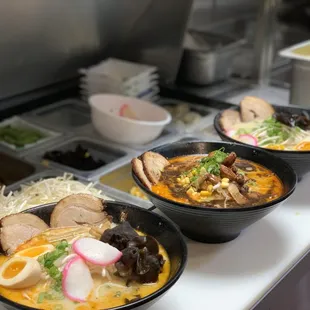 TONKOTSU RAMEN; BLACK GARLIC RAMEN