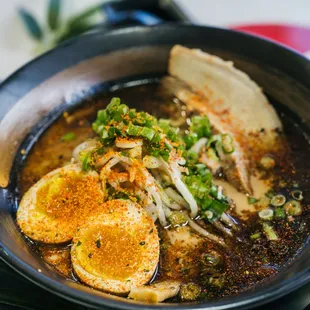 Spicy Garlic Pork Shoyu Ramen