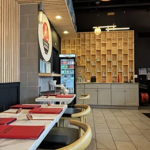 interior, sushi and sashimi