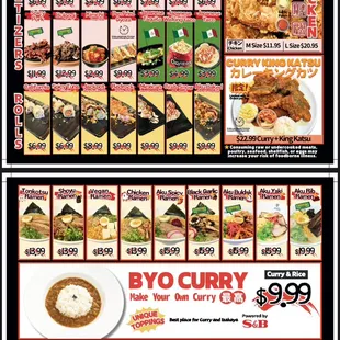 Here is our new menu!!! Check it out