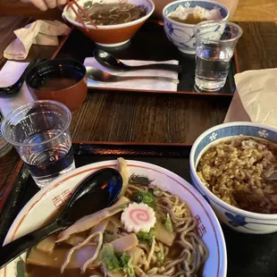 Shoyu Ramen and Curry rice