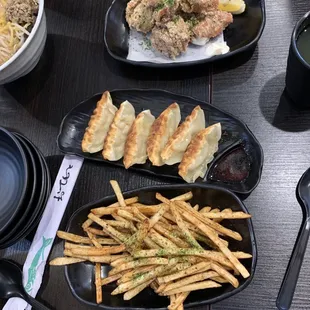 Appetizers: Arashi French Fries/Gyoza/Chicken Karaage